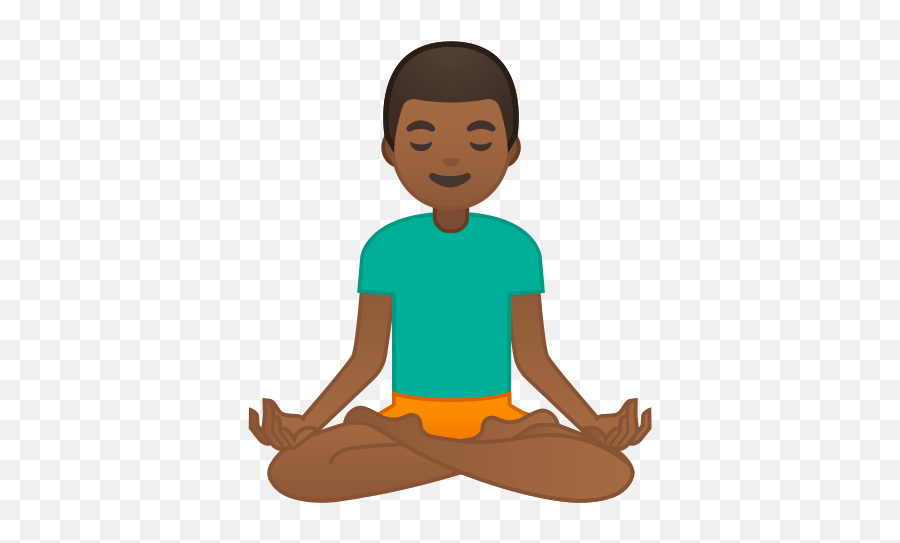 Man In Lotus Position Emoji With Medium - Emoji Yoga Png,Lotus Emoji