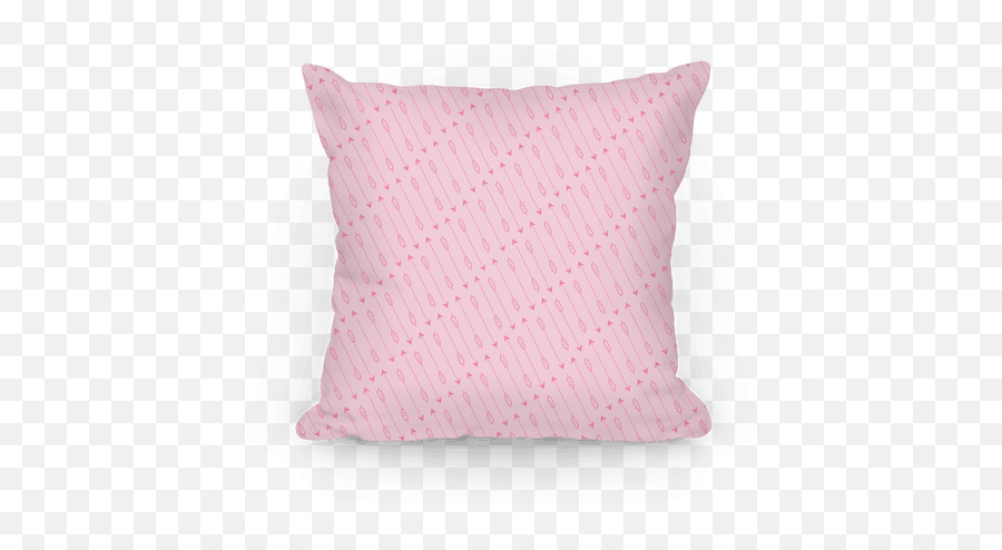 Pink Diagonal Arrow Pattern Pillow - Emoji Full Size Png Cushion,Arrow Right Emoji
