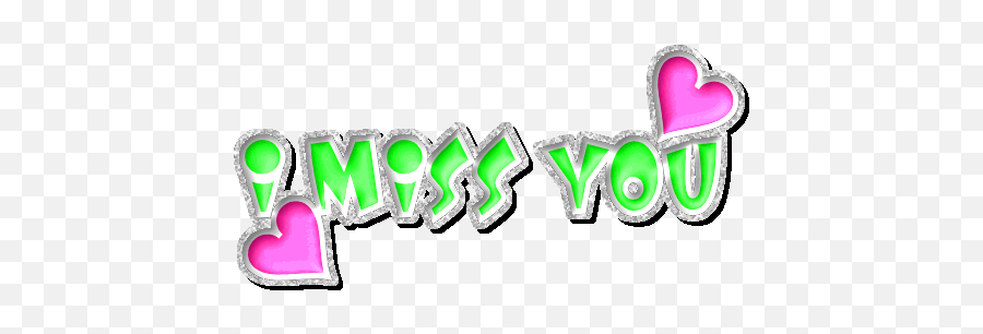 Missing You Animated Clipart - Miss You Glitter Gif Emoji,I Miss You Emoji Text