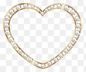 Gold Heart With Diamonds Transparent PNG Image - For Teen Emoji
