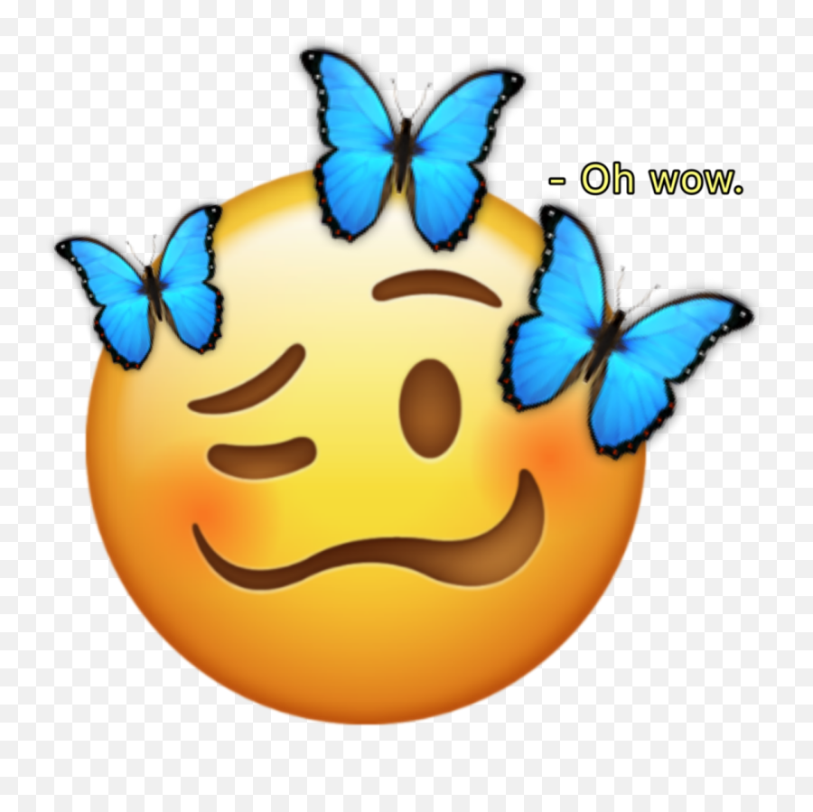 Smileemojicutecrushbutterfly Sticker - Happy Emoji,Butterfly Emoticon