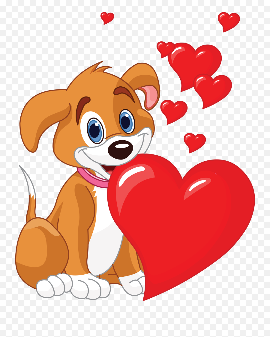 Library Of Valentines Dog Clip Art Free Library Png Files - Puppy Love Clipart Emoji,Valentine Emoticon