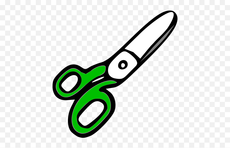 Foarfece Cu Mânere Verde - Scissor Clip Art Emoji,Scissors Emoji