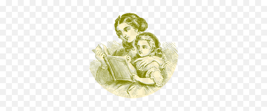 Mama Citind Pentru Imaginea Vectorial - Madre Leyendo Con Su Hija Emoji,Emoticon Hug