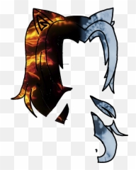 Gacha Life Hair Fire Ice - Illustration Emoji,Hair On Fire Emoji