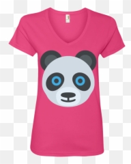 Panda Face Emoji Ladies V