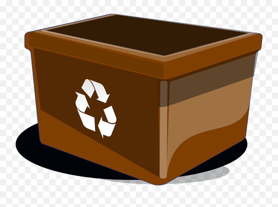 Recycle Bin Reuse Box Brown - Recycling Bin Transparent Background Emoji,Trash Bin Emoji