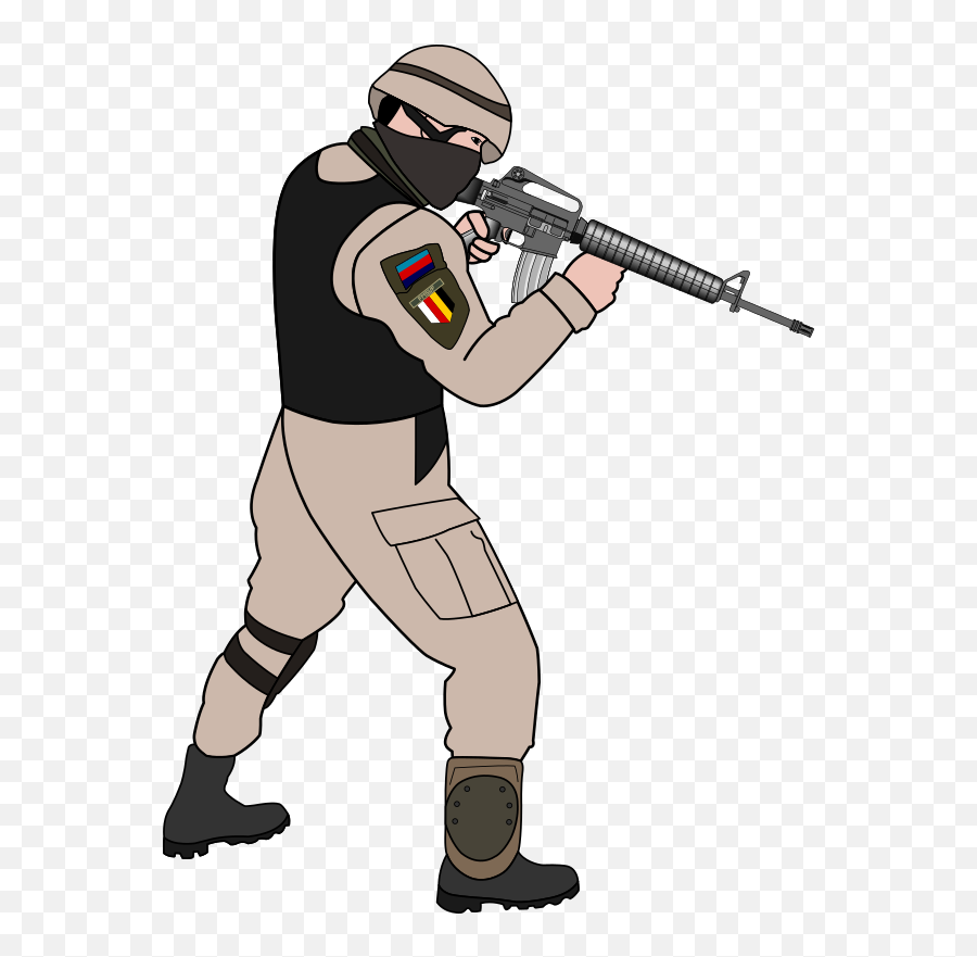 Military Free To Use Clipart - Soldier Pointing Gun Clipart Emoji,Laughing Emoji Gun
