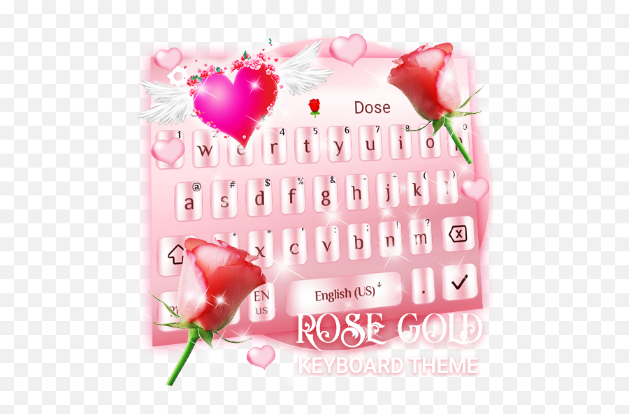 Rose Gold Keyboard - Heart Frames For Photoshop Emoji,Rose Gold Emoji