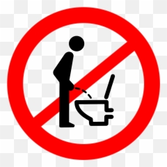 Pictogram Toilet Man Forbidden Sign - No Peeing Emoji