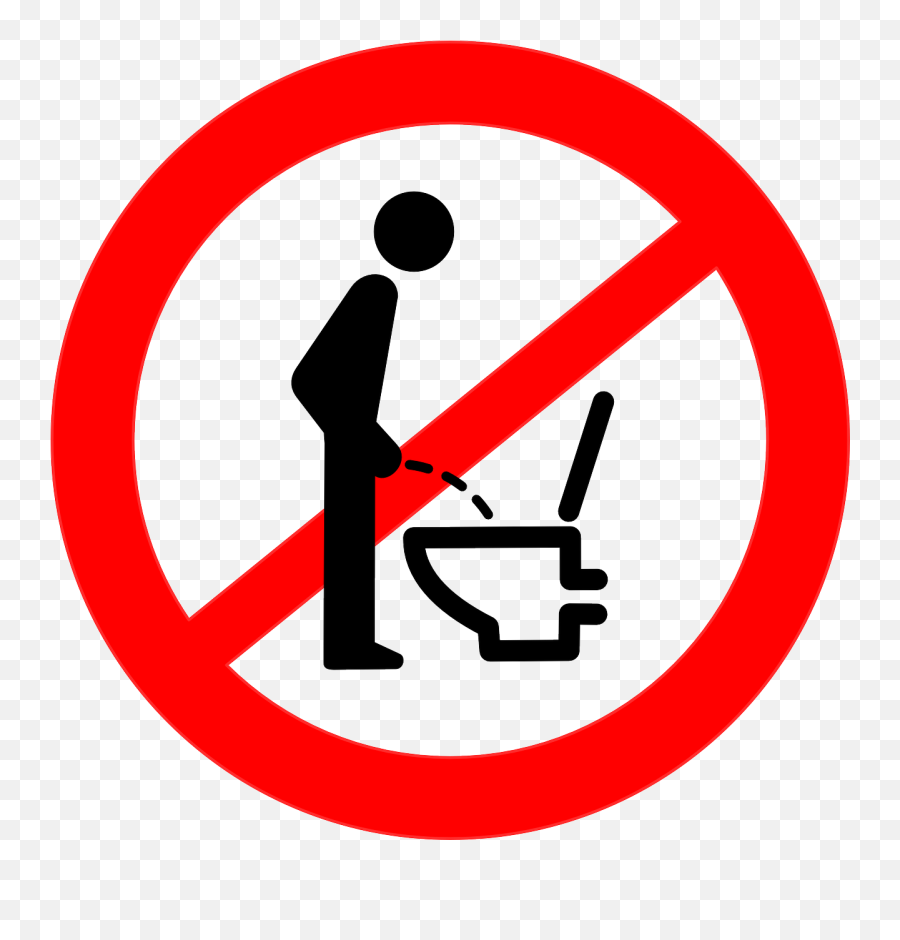 Pictogram Toilet Man Forbidden Sign - No Peeing Emoji,Emoji Bathroom Signs