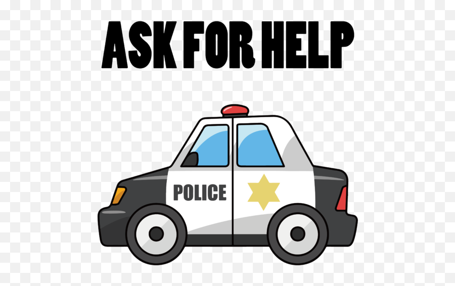 Ask For Help Police - Cartoon Police Car Clipart Emoji,Police Chase Emoji