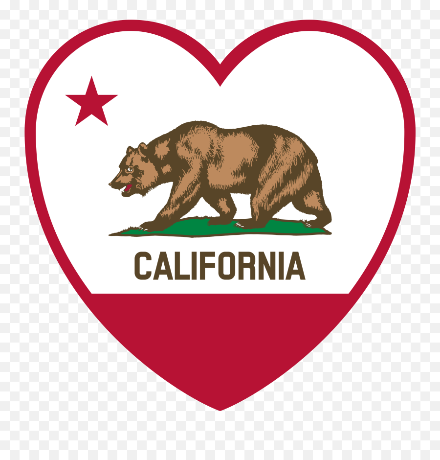 California Svg Heart Transparent Png - California Clipart Emoji,Emoji California Flag