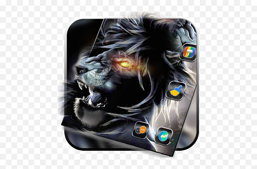 Download Angry Black Lion Theme For Android Myket - Black Panther Emoji,Lion Emoji Android