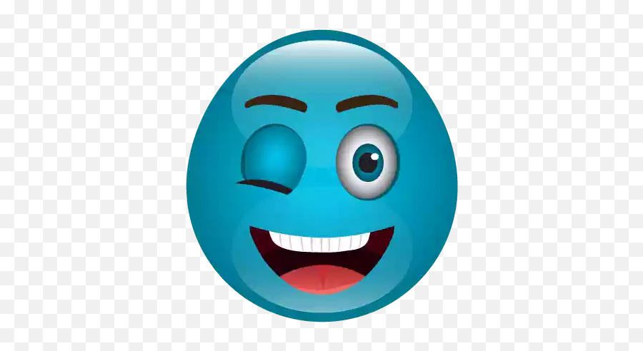 Cute Blue Emoji Png Transparent Image - Smiley,Blue Emoji Png