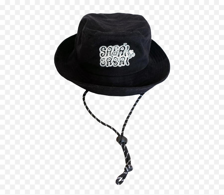 Sabai Sabai Embroidered Bucket Hat Black White - Cowboy Hat Emoji,White Emoji Bucket Hat
