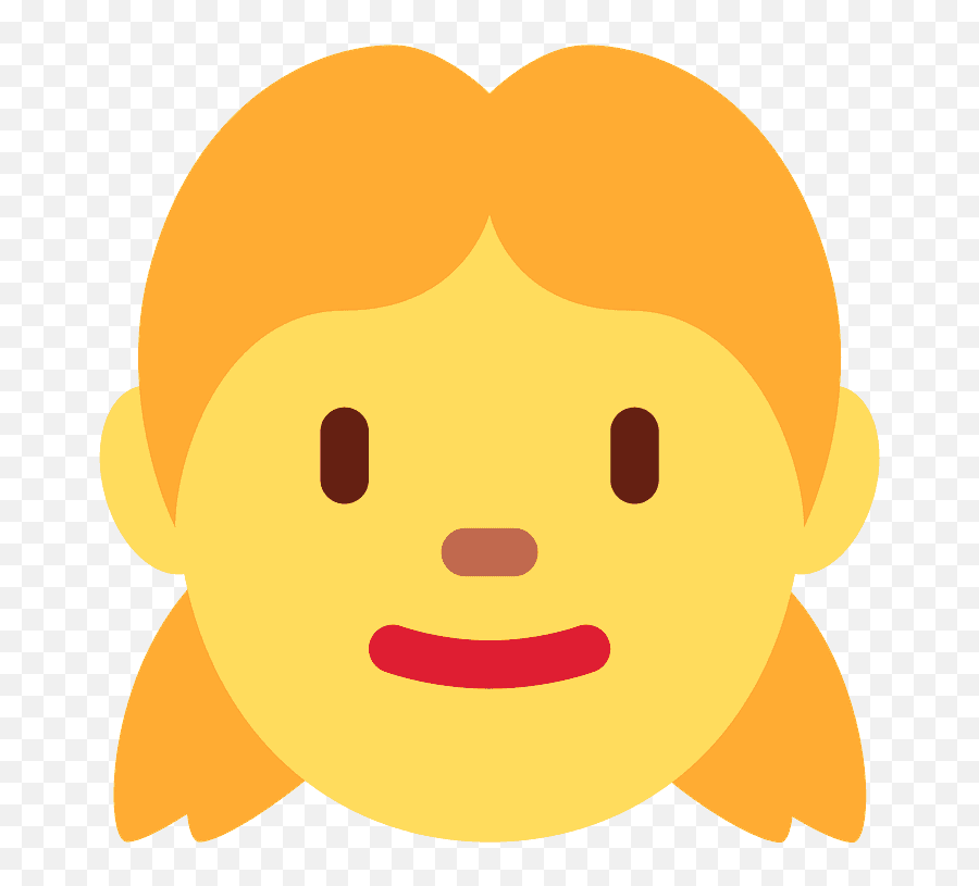 Girl Emoji Clipart - Twitter Girl Emoticon,Girl Emoji