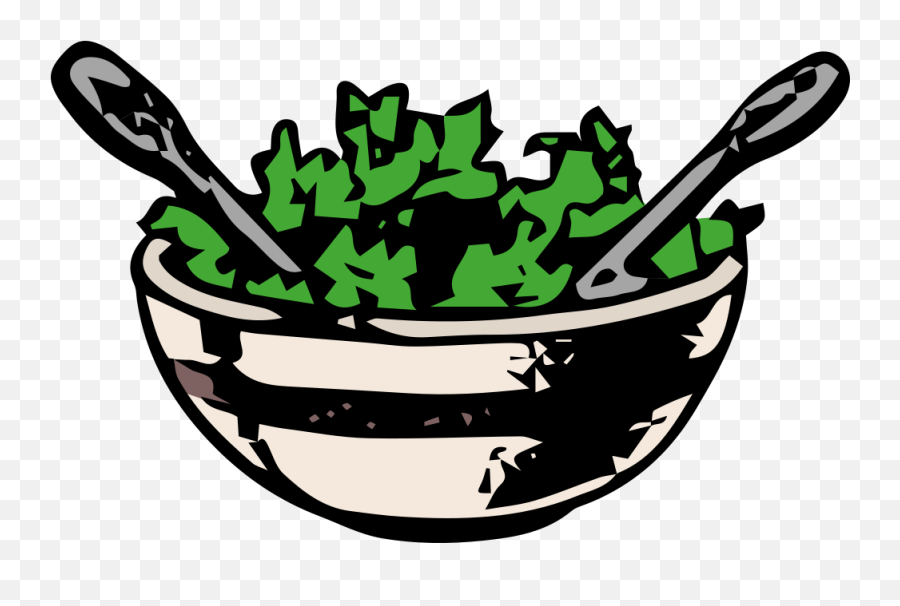 Medium Image - Green Salad Clipart Png Download Full Transparent Salad Clipart Black And White Emoji,Lettuce Emoji