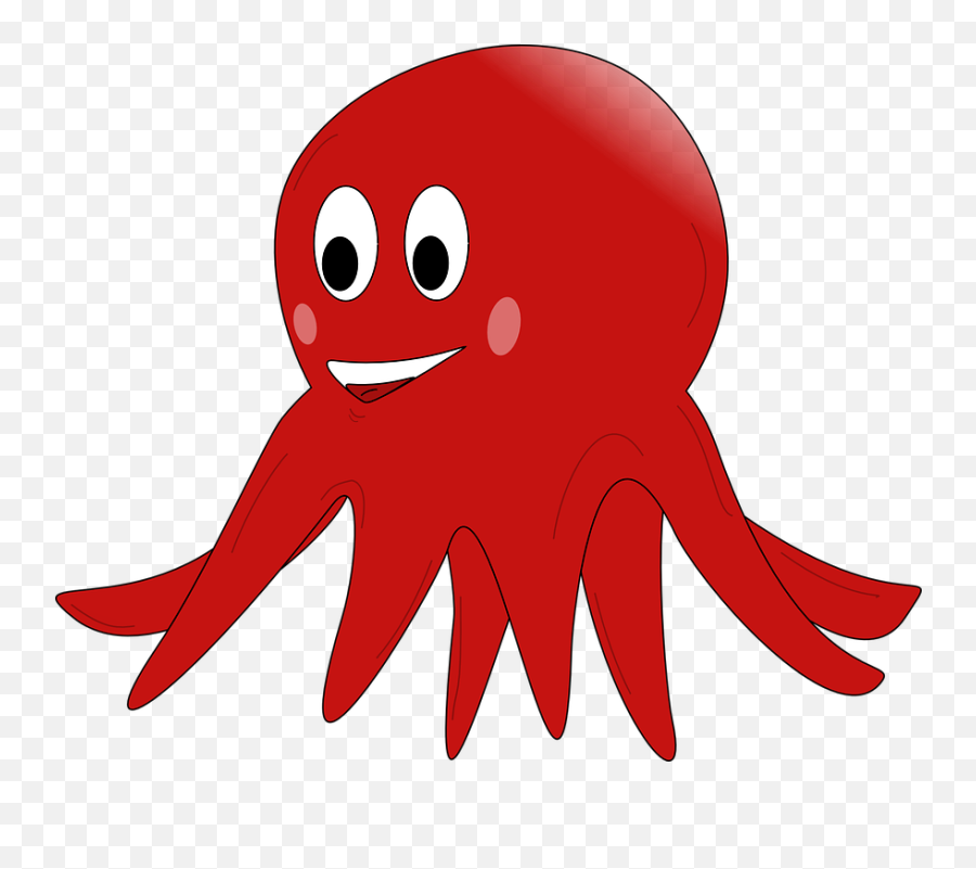 Free Octopus Squid Illustrations - Gambar Cumi Cumi Kartun Emoji,Squid Emoticon