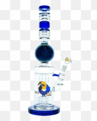 Tsunami Tall Swiss Donut Orb Perc Water Pipe - Bong Emoji