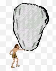 Stone Rock Boulder - Neandertal Con Fondo Transparente Emoji,Rock Climbing Emoji