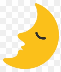 First Quarter Moon With Face Emoji For Facebook Email Sms - Icon