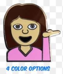 Hey Girl Emoji Pin -