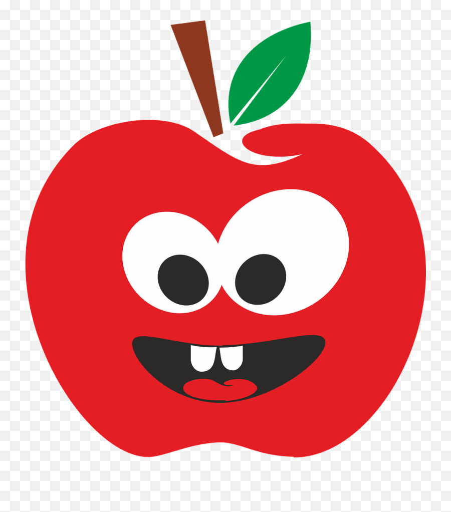 Apple Smile Childrens Smiling Harvest - Jabko Obrazek Dla Dzieci Emoji,Old School Emoticon