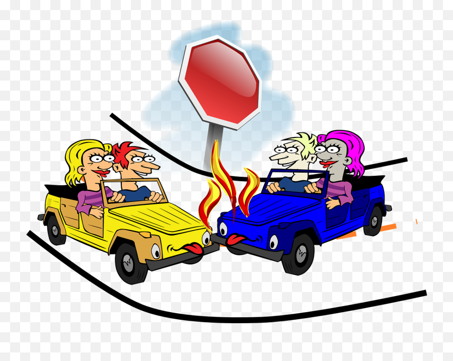 Crash Car Accident Stop Sign Car - Road Safety Slogans In Hindi Emoji,Car Crash Emoji
