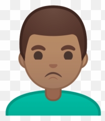 Man Pouting Emoji With Medium Skin Tone Meaning - Man Face Palm Emoji,Pouting Emoji