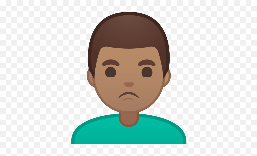 Man Pouting Emoji With Medium Skin Tone Meaning - Man Face Palm Emoji,Pouting Emoji