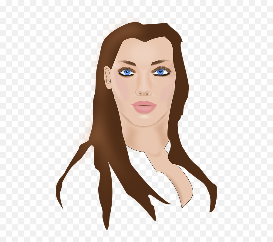 Free Lips Mouth Vectors - Female Characters With Brown Hair And Brown Eyes Emoji,Emoji For Secret
