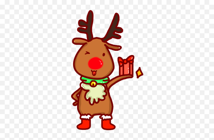 Emoji Reindeer Christmas Freetoedit Winter Mimi - Reindeer,Reindeer Emoji
