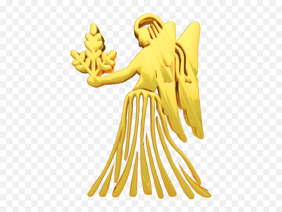 Golden Virgo Zodiac Symbol - Golden Zodiac Sign Png Emoji,Leo Zodiac Sign Emoji