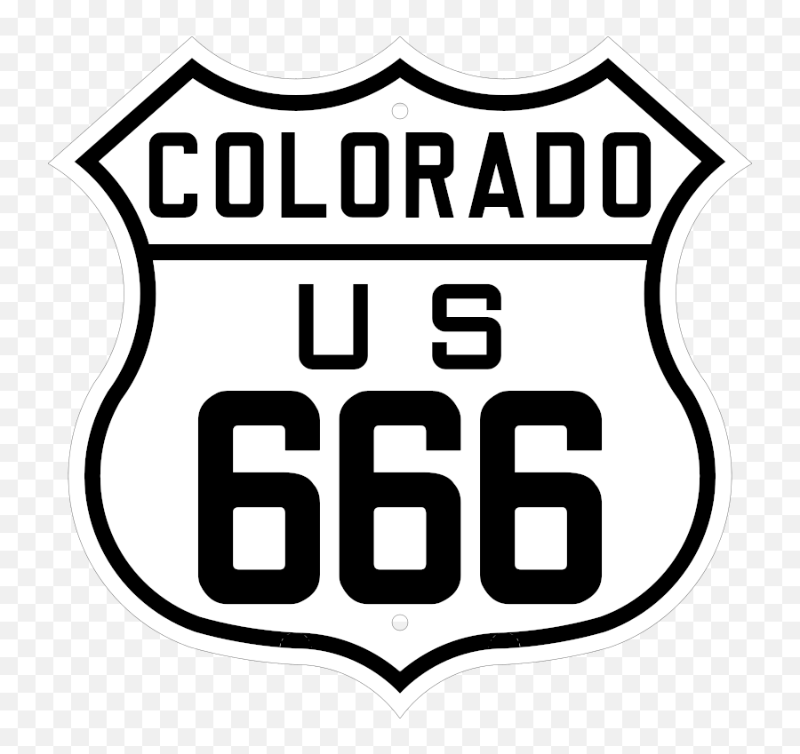 Us 666 Colorado 1926 - Route 66 Emoji,White Knight Emoji - free ...