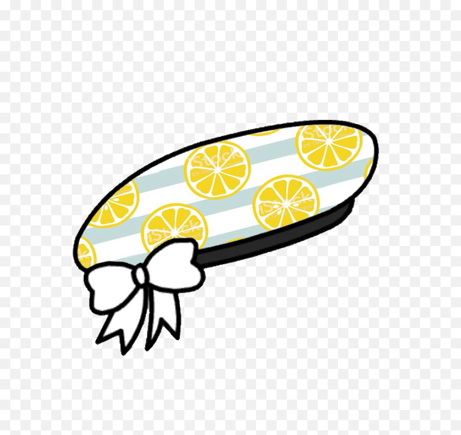 Gacha Hat Gachahat Lemon Yellow Stripes - Aesthetic Gachaverse Gacha Life Clothes Emoji,Lemon Emoji Hat