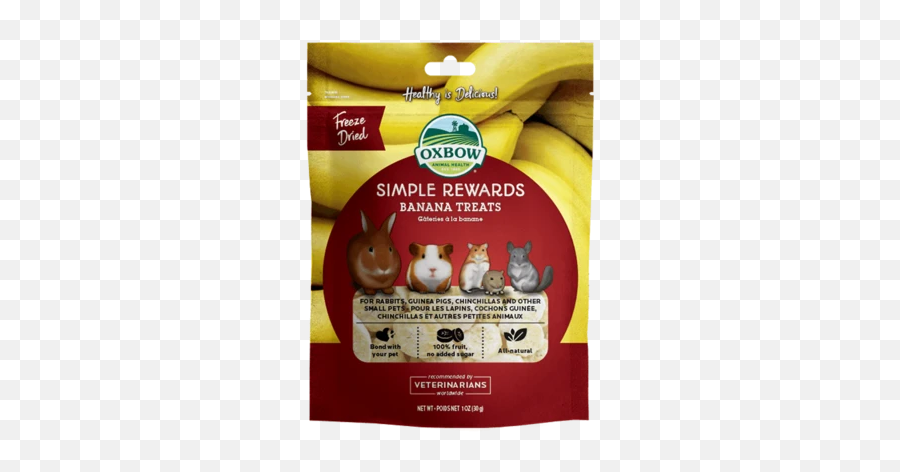 Small Animal Treats U0026 Chews - 25 Off U2013 Pisces Pet Emporium Oxbow Simple Rewards Banana Treats Emoji,Guinea Pig Emoji