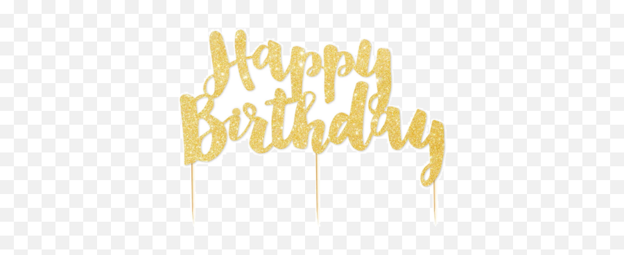 General Birthday - Birthdays Happy Birthday Gold On Top Of Cake Emoji,Fish Cake Emoji