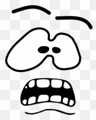 Fear Clipart Face Transparent Free For - Art Emoji