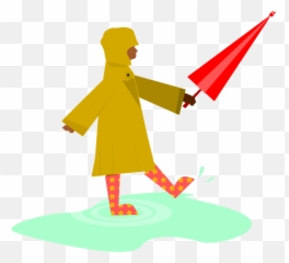 Child Playing In The Rain - Raincoat Png Clipart Emoji,Spring Emojis