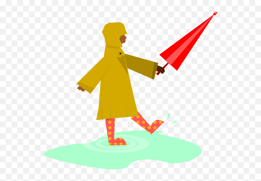 Child Playing In The Rain - Raincoat Png Clipart Emoji,Spring Emojis