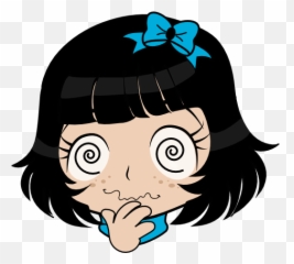 Dizzy Girl Manga Smiley Emoticon - Delicious Clipart Emoji