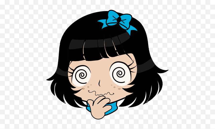 Dizzy Girl Manga Smiley Emoticon - Delicious Clipart Emoji,Dizzy Emoticon