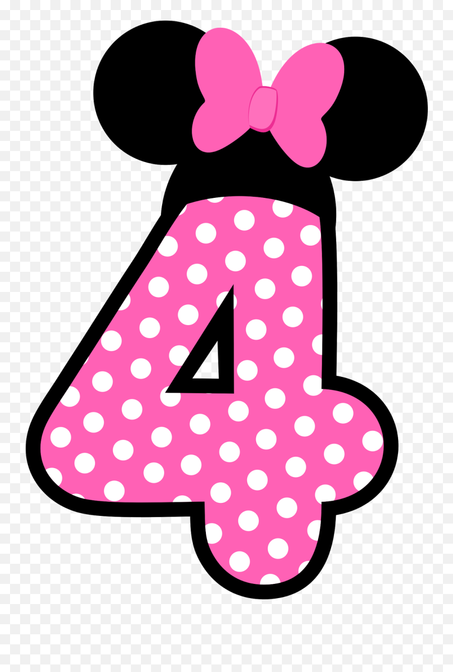 Números A Lo Minnie En Rosa - Minnie Mouse Number 2 Emoji,Minnie Emoji