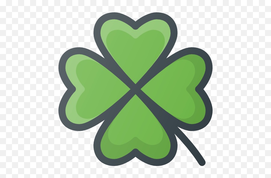 Four Leaf Clover Icon At Getdrawings - Vector Cloverleaf Emoji,Shamrock Emoji