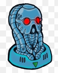 Squid Robot Head Clipart - Full Size 3400403 Art Emoji