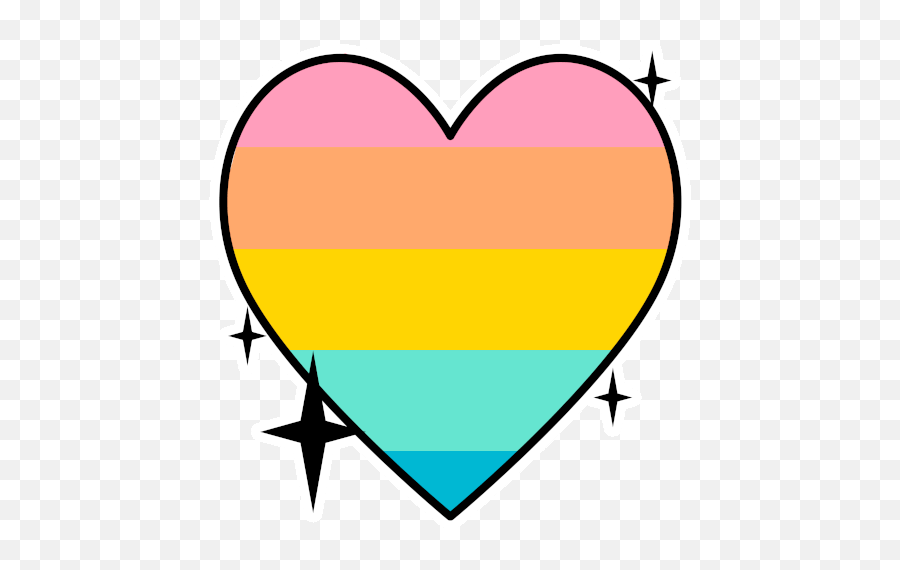 Rainbow Heart Gif - Girly Emoji,Rainbow Heart Emoji