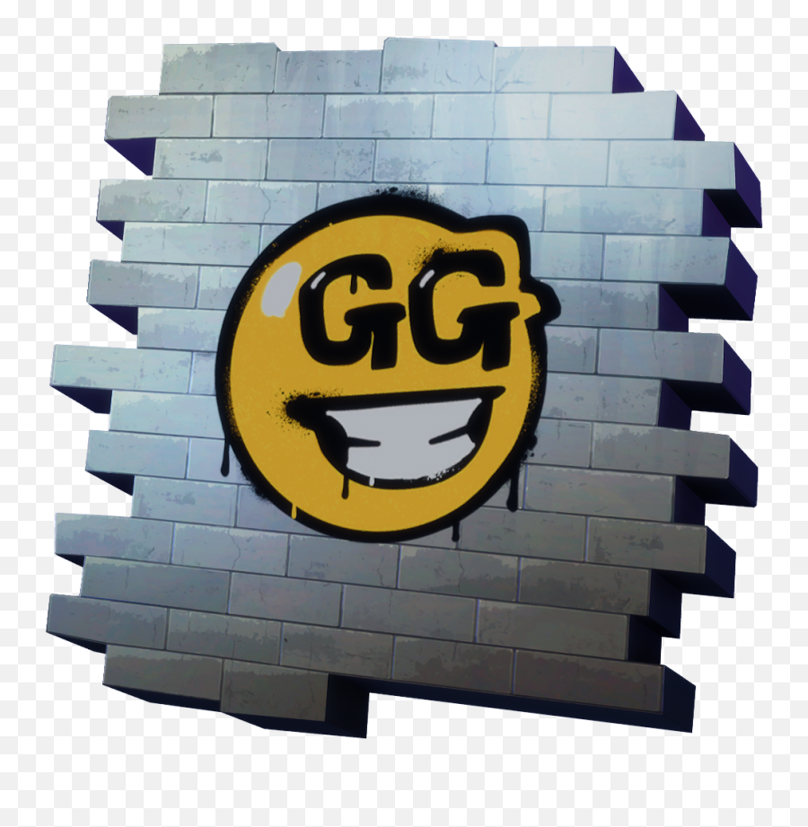 Uncommon Gg Smiley Spray Fortnite Cosmetic Tier 14 - Gg Fortnite Emote Emoji,Fortnite Emojis