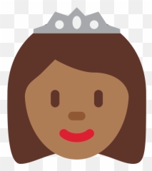 Twemoji2 1f478 - Brown Skin Tone Cartoon Emoji,Princess Emoji
