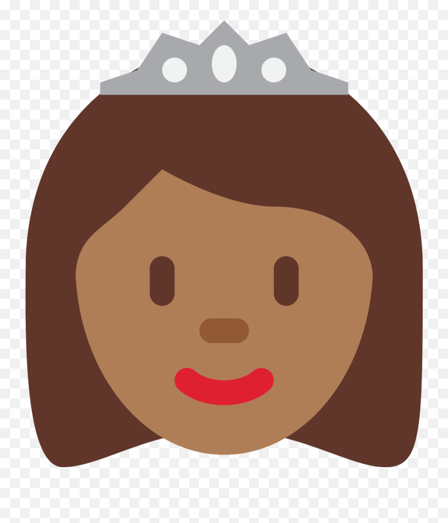 Twemoji2 1f478 - Brown Skin Tone Cartoon Emoji,Princess Emoji